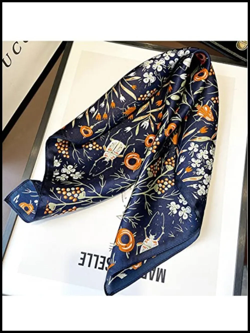 100% Mulberry Silk Scarf 21x21 Lightweight Neck Scarf Breathable Fashion Scarf